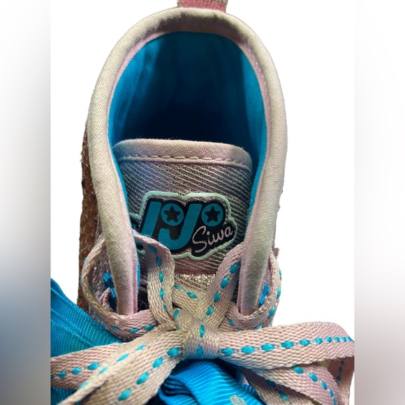 JOJO SIWA PINK BLUE BOW SHOES SIZE 1 - Picture 11 of 14